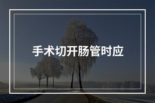 手术切开肠管时应