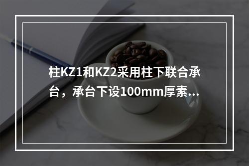 柱KZ1和KZ2采用柱下联合承台，承台下设100mm厚素混凝