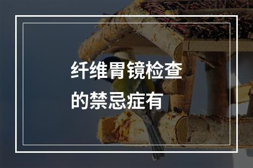 纤维胃镜检查的禁忌症有