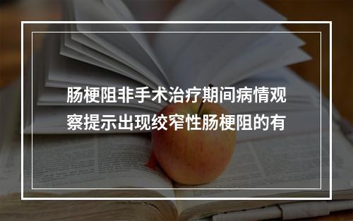 肠梗阻非手术治疗期间病情观察提示出现绞窄性肠梗阻的有