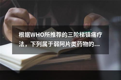 根据WHO所推荐的三阶梯镇痛疗法，下列属于弱阿片类药物的是(