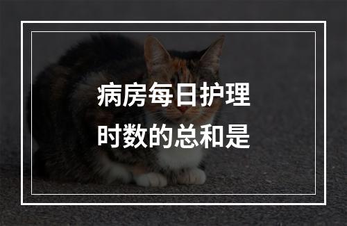 病房每日护理时数的总和是