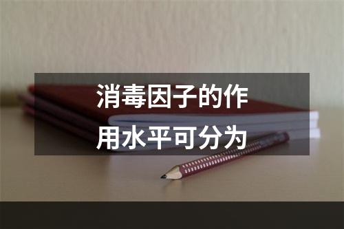 消毒因子的作用水平可分为