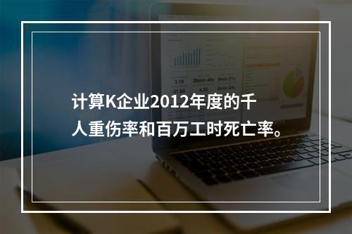 计算K企业2012年度的千人重伤率和百万工时死亡率。