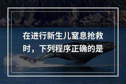 在进行新生儿窒息抢救时，下列程序正确的是