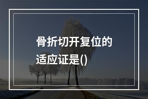 骨折切开复位的适应证是()