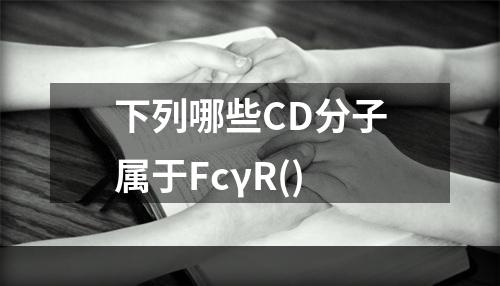 下列哪些CD分子属于FcγR()