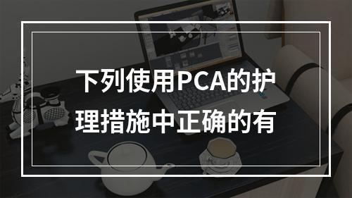 下列使用PCA的护理措施中正确的有