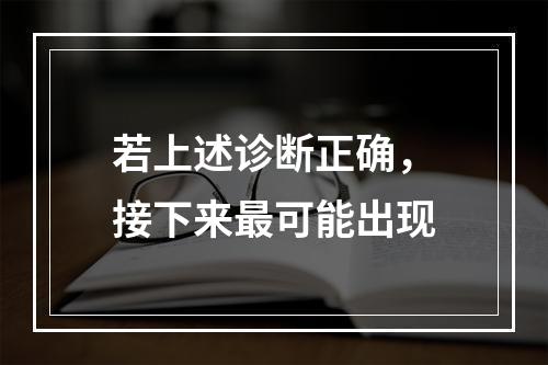 若上述诊断正确，接下来最可能出现