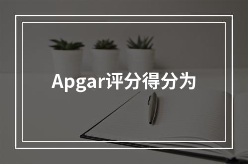 Apgar评分得分为