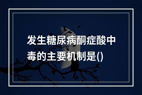 发生糖尿病酮症酸中毒的主要机制是()