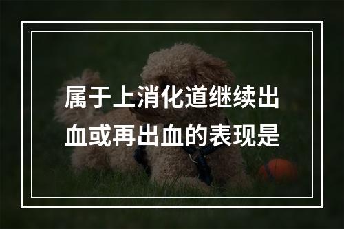 属于上消化道继续出血或再出血的表现是