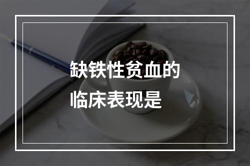 缺铁性贫血的临床表现是