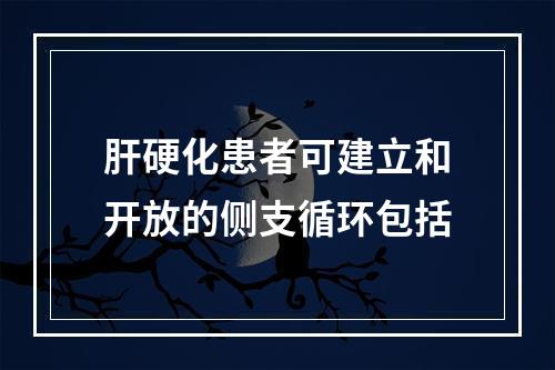 肝硬化患者可建立和开放的侧支循环包括