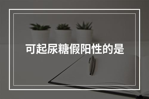 可起尿糖假阳性的是