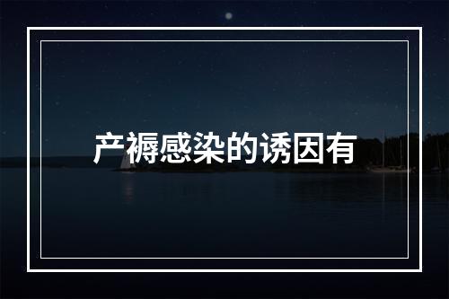 产褥感染的诱因有