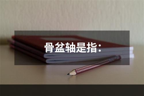 骨盆轴是指：