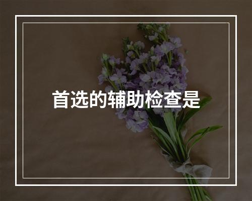 首选的辅助检查是