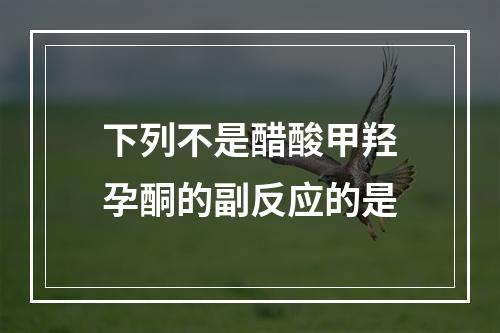 下列不是醋酸甲羟孕酮的副反应的是