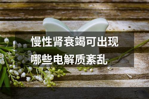 慢性肾衰竭可出现哪些电解质紊乱