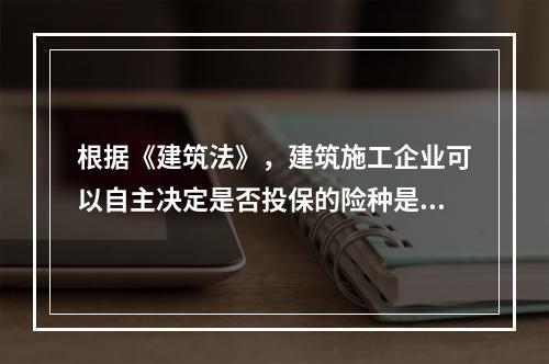 根据《建筑法》，建筑施工企业可以自主决定是否投保的险种是（　