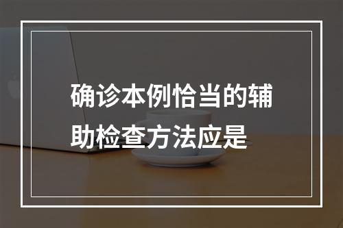 确诊本例恰当的辅助检查方法应是