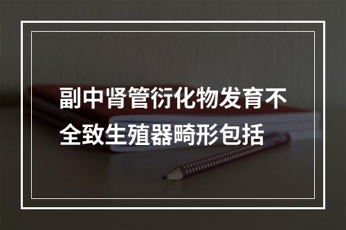 副中肾管衍化物发育不全致生殖器畸形包括