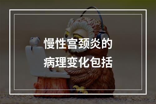 慢性宫颈炎的病理变化包括