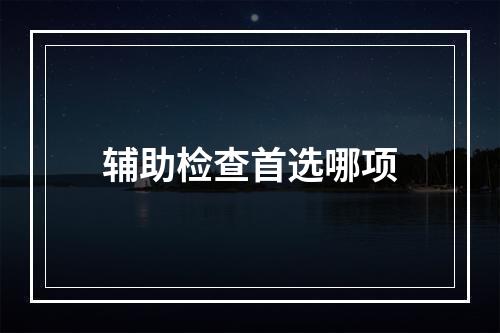 辅助检查首选哪项