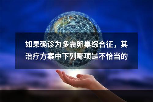 如果确诊为多囊卵巢综合征，其治疗方案中下列哪项是不恰当的