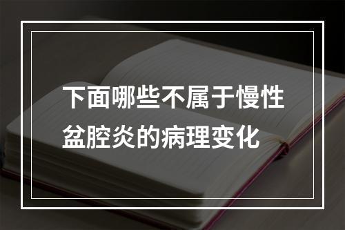 下面哪些不属于慢性盆腔炎的病理变化