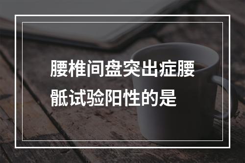 腰椎间盘突出症腰骶试验阳性的是