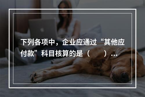 下列各项中，企业应通过“其他应付款”科目核算的是（　　）。