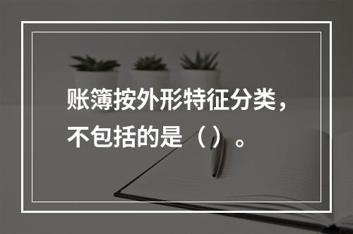 账簿按外形特征分类，不包括的是（ ）。