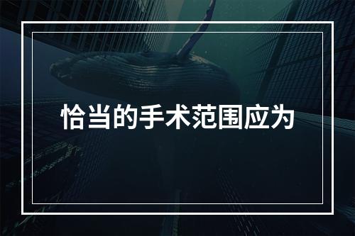 恰当的手术范围应为