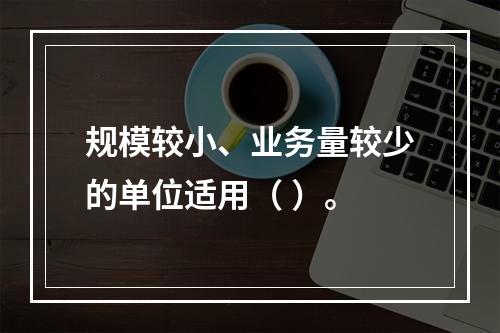 规模较小、业务量较少的单位适用（ ）。