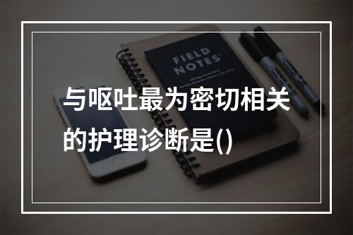 与呕吐最为密切相关的护理诊断是()