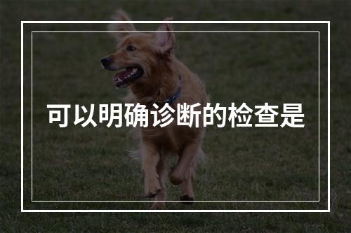 可以明确诊断的检查是