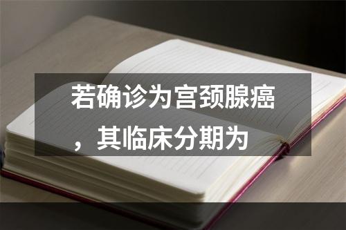 若确诊为宫颈腺癌，其临床分期为