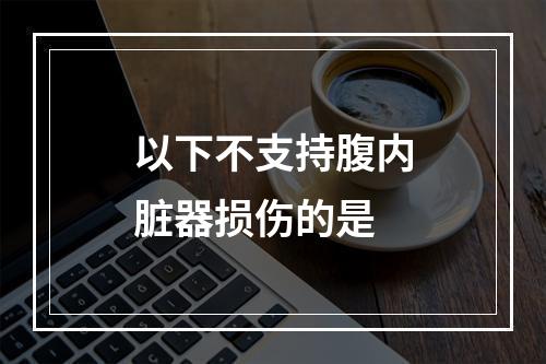 以下不支持腹内脏器损伤的是