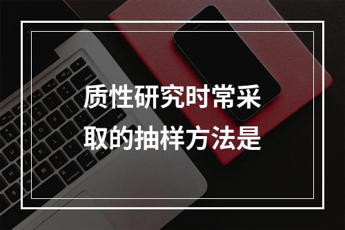 质性研究时常采取的抽样方法是