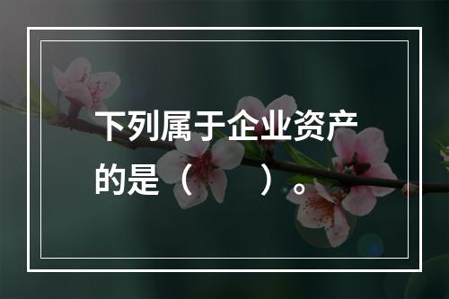 下列属于企业资产的是（　　）。