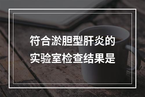 符合淤胆型肝炎的实验室检查结果是