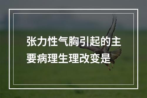 张力性气胸引起的主要病理生理改变是