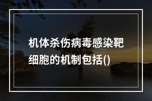 机体杀伤病毒感染靶细胞的机制包括()