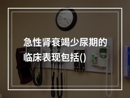 急性肾衰竭少尿期的临床表现包括()