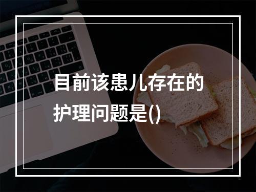 目前该患儿存在的护理问题是()