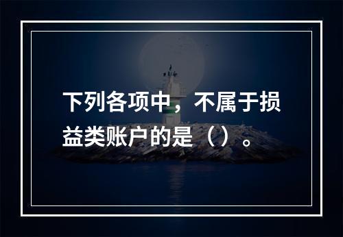 下列各项中，不属于损益类账户的是（ ）。