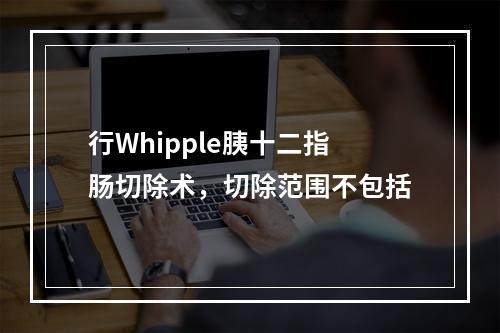 行Whipple胰十二指肠切除术，切除范围不包括