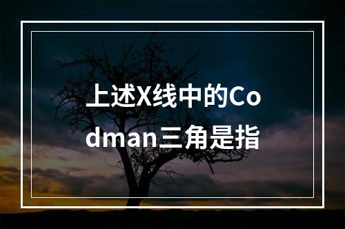 上述X线中的Codman三角是指